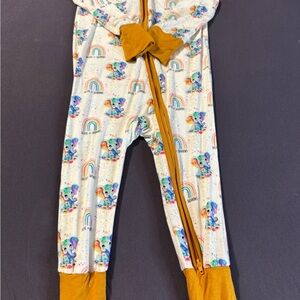 Colorful‎ Kids One Piece with Rainbow and Animal Print bamboo